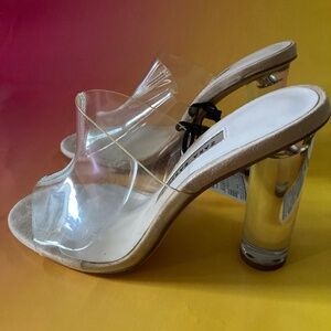 Zara Transparent Heeled Sandals  sz 35